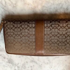 Coach Tan Signature Clutch